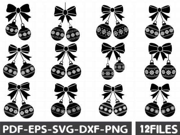Christmas Bow SVG Christmas Cherries Graphics