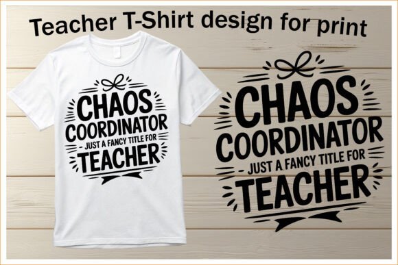 Cute Teacher Vector Art for T-Shirt Designs