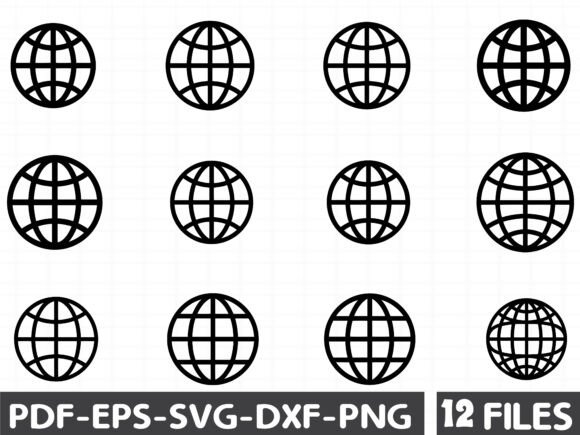 Globe Silhouette Graphics for Local Branding