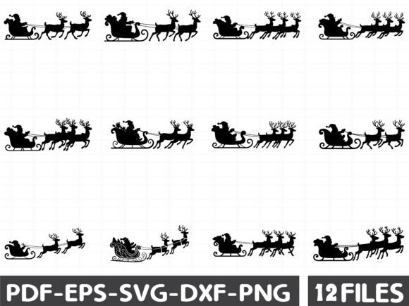 Santa’s Sleigh SVG, Christmas Graphics
